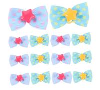 BESPORTBLE 20pcs Puppy Bow Tie Hair Bands with Star Decorations Elastic Rubber Bands for Small Dogs and Cats Grooming Accessories for Festive Events and Daily Wear Comfortable and Pet Hair