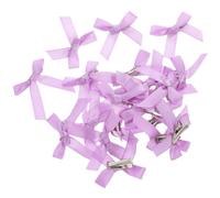 BESPORTBLE 20pcs Purple Bow Hair Clips for Women Durable Non Slip Hair Barrettes with Secure Hold Cute Ribbon Hairpins for Styling and