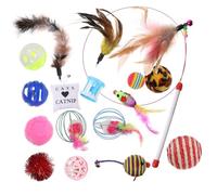 BESPORTBLE 20pcs Quality Material Cat Teasing Stick Toy Interactive Kitten Toy for Indoor Play