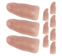 BESPORTBLE 20pcs Realistic Fake Finger Tips with Nails, Vinyl Magician Prop for Stage Performance, Nail Art Practice and Party Pranks, Artificial Thumb Covers for Cosplay