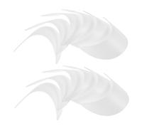 BESPORTBLE 20pcs Replacement Hat Brim Plastic Visor Inserts for Boys and Girls Baseball Cap Girls Sun Hat Boys Pirate DIY Making Supplies White
