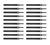 BESPORTBLE 20pcs Reusable Nylon Cable Hook Loop Ties for Cord Management, Sturdy Wire Organizer Straps, Black, for Data Cable Organization at Home and Office