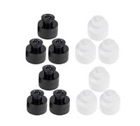 BESPORTBLE 20pcs Reusable Sports Bottle Caps 28mm Thread Leak-proof Push Pull Water Bottle Lids Portable Plastic Replacement Tops for Running Hiking Gym - 10 White + 10 Black