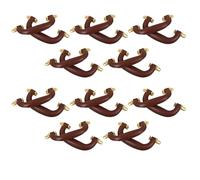 BESPORTBLE 20pcs Semi-Round Plastic Replacement Handles for Suitcase Case and Toolbox with Comfortable Grip Dark Brown Carry Handle Set for Suitcase and Carrying Bags