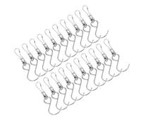 BESPORTBLE 20pcs Stainless Steel Swivel Hooks 360 Degree Rotary Wind Chime Hangers with S Shape Clips for Outdoor Garden Decorations and Bird Feeder Hanging