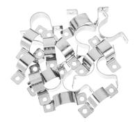 BESPORTBLE 20pcs Stainless Steel U Clamp Cable Straps Tube Fixing Clamps Heavy Duty Wire Cord Holders for Indoor Outdoor Electrical Wire Management