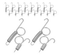 BESPORTBLE 20pcs Steel Spring Snap Hooks for Cage Doors Suitable for Rabbit and Quail Cages Fixed with Spring Compatible with Left or Right Hinge Doors