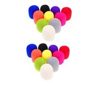 BESPORTBLE 20pcs Thickened Microphone Windscreen Sponge Covers Multi-colored Reusable Mic Protector Sleeves for Handheld Karaoke and Recording Wind Muff Sponge Filter Blocking Plosive Noise