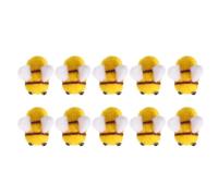 BESPORTBLE 20Pcs Wool Felt Bee Mini Crafts Honey Bee Craft Balls Bee Honey Bee Pom Poms DIY Craft Decoration, Yellow, 3X2.5cm
