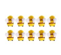 BESPORTBLE 20Pcs Wool Felt Bee Mini Crafts Honey Bee Craft Balls Bee Honey Bee Pom Poms DIY Craft Decoration, Yellow, 3X2.5cm