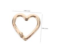BESPORTBLE 20pcs Zinc Alloy Heart Shaped Carabiner Clips Spring Snap Keychain Clasps for Keys Bags and DIY Projects with Smooth Quick Release Mechanism