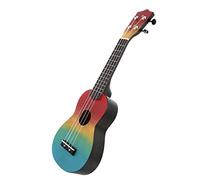BESPORTBLE 21-inch 21 Hand-painted Rainbow Wood Ukulele Carry Bag Acoustic Mini Guitar for Boys and Girls Beginner Musical Instrument