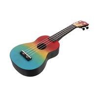 BESPORTBLE 21-inch Rainbow Hand-painted Ukulele Beginner Set with Acoustic Small Guitar for Beginners and Carrying Bag