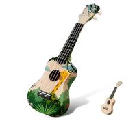 BESPORTBLE 21-inch Ukulele Diy Kit Complete Materials for Beginners Includes Body Neck Fingerboard Strings and Accessories for Boys and Girls Educational Projects and Music Creation