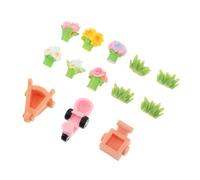BESPORTBLE 22 Pcs Miniature Artificial Potted Plants Resin Faux Flowers Flexible Colorful Bouquet for Dollhouse Cake Toppers Home Decor DIY Craft Projects