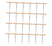 BESPORTBLE 24pcs 1:30 Tapered Violin Peg Hole for Viola Violin with Wooden Handle - Luthier Tool for Repair and Drilling