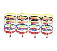 BESPORTBLE 24pcs Adjustable Collars with Bells Decorative Fish Printing Design for Pets Lightweight and Safe for Kittens and Dogs Multi-color