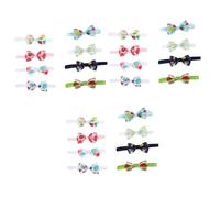 BESPORTBLE 24pcs Adjustable Dog Bow Tie Collar for Small Pets for Parties Weddings and Photos Chic Design Fruit Patterns for Cats and Dogs