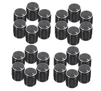 BESPORTBLE 24Pcs Black Aluminum Alloy Rotary Potentiometer Knobs Multiturn Volume Control Caps for Electric Guitar Bass Amplifiers Replacement