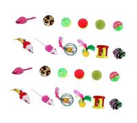 BESPORTBLE 24pcs Cat Teaser Toys Interactive Kitten Toys Pet Interactive Plaything