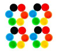 BESPORTBLE 24pcs Colorful Silicone Reptile Feeder Bowls with Wide Rim for Small Pets Shallow Design Feeding Cups for Bearded Dragons Geckos Turtles Stable and Clean Pet Food and Water Dishes