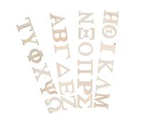 BESPORTBLE 24pcs Educational Boys and Girls Alphabet Toys Handmade Wooden Letters Greek Alphabet Learning Decor Unfinished Craft for Wall Decor