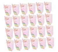 BESPORTBLE 24Pcs Mermaid Pattern Popcorn Boxes for Creative Snack Containers for Party Candy Reusable Cardboard Storage for Popcorn Marshmallows Nuts and Sweets