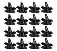 BESPORTBLE 24pcs Mini Black Wizard Hats for Dollhouse Decor Tiny Craft Hats for Halloween Christmas DIY Projects Miniature Ornaments for Snowman Plant Decoration