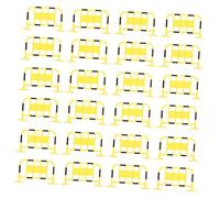 BESPORTBLE 24Pcs Miniature Traffic Barricade for Realistic Yellow Roadblock Models for Early Learning Role Play and Imaginative Driving Practice Bright Visible Educational Play Traffic Signs