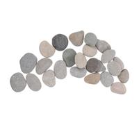 BESPORTBLE 24Pcs Natural 3-5Cm Flat Smooth Pebbles for Painting, Kindness River Rocks DIY Craft Stones for and Adults, Garden Decorative Stones for Outdoor Art Projects