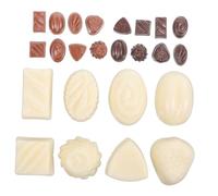 BESPORTBLE 24pcs Realistic Fake Chocolate Ornaments PVC Food Statue for Visual Merchandising Pretend Play Kitchen Accessories Versatile Dessert Display Models in Black White