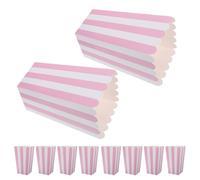 BESPORTBLE 24pcs Small Striped Wavy Edge Popcorn Boxes Vintage Movie Night Snack Containers for Parties Birthdays and Picnics Chic Cardboard Candy Buckets for Sweet Treats