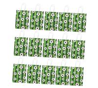 BESPORTBLE 24pcs Soccer Party Gift Bags with Handles, Foldable Green Paper Bags for Holiday and Birthday Parties, Small Sports Storage Pouch for Treats and Presents