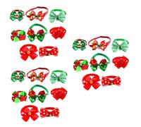 BESPORTBLE 24pcs Unique Christmas Outfit Dog Collar Pet Bowknot Collar Comfortable Dog Harness Stylish Pet Supplies Random Style