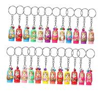 BESPORTBLE 24pcs Unique Russian Nesting Dolls Keychains Pendant Keyring Keyring Accessories for Car House Door Random Style