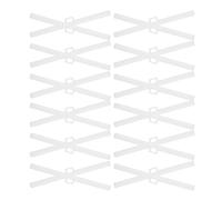 BESPORTBLE 24pcs White Plastic Vertical Blind Clips for Curtains, Wear-resistant Valance Retainer Holders Single Hole Design, Easy to Install for DIY Home Improvement and Light Control