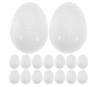 BESPORTBLE 24pcs White Solid Parrot Plastic Eggs - Artificial Nest Eggs - Cockatiel and Lovebird Breeding Aids - Realistic Hatching Prop for Bird Nests 2.1cm