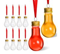 BESPORTBLE 25 Pcs Clear Plastic Fillable Ornament Balls - Christmas Booze Balls for Diy Craft Projects, Party Supplies, Home Decor, Xmas Tree Hanging Decorations, 50ml