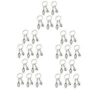 BESPORTBLE 25 pcs Zinc Alloy Bowling Keychain Pendant Sports Bag Charm with Vivid Bowling Pins Design Multipurpose Outdoor Key Ornament for Keys and Bags Silver Color