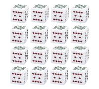 BESPORTBLE 25pcs Acrylic Poker Dice Set Square Corner White Cubes for Board Games Classroom Teaching Party Tabletop Accessories Fair and Balanced Game Tool