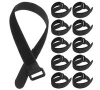 BESPORTBLE 25pcs Adjustable Nylon Hook and Loop Straps for Yoga Mat Carrying and Cargo Binding, Multipurpose Non-slip Straps Suitable for Movement and Storage, Sturdy Black Yoga Mat Carrier