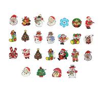 BESPORTBLE 25pcs Decorative Christmas Theme Brooches Flashing Breast Pins for Holiday Parties Random Styles Unique Corsages to Enhance Festive Atmosphere