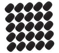 BESPORTBLE 25pcs Microphone Sponge Cover Pack Black Dimensions Windproof Mic Protective Cover Practical for Vocal Dampener for Speaker Use