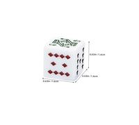 BESPORTBLE 25pcs Poker Dice Game Set White Square Cube for Board Games Family Parties Balanced Weight Comfortable Grip for Card Playing Accessories and Gaming Gatherings