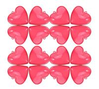 BESPORTBLE 25Pcs Red Heart Shape Plastic Containers with Lid, 65X63X37Mm Acrylic Valentine Storage Boxes for Candy, Jewelry, and Party Favors, Fillable Hanging Ornament Boxes for Valentine’S