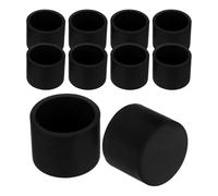 BESPORTBLE 25pcs Silicone Door Stopper Caps Flexible Anti-Collision Buffer Tips, Black Soft Silicone Replacement End Caps for Doorstop, Closet Pole, Bolt Protection, Tight Fit and Impact