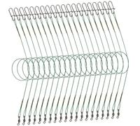 BESPORTBLE 25Pcs Stainless Steel Fishing Rotary Leaders with Swivel Design Wear-resistant Leading Lines Anti-bite Connectors for Hooks and Lures Fishing Equipment