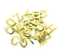 BESPORTBLE 26pcs Self-adhesive Gold Alphabet Letter Sign Set 5cm X 3.5cm X 0.6cm for House Letters Outdoor Mailbox Street Address Plaques Door Number Decor