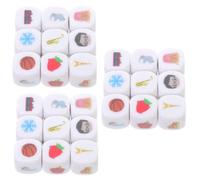 BESPORTBLE 27pcs Boys and Girls Storytelling Dices Teaching Props Funny Acrylic Board Game Supply for Party Game Dice Small Cube Dice Learning