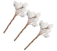 BESPORTBLE 27pcs Easter Speckled Egg Picks White Faux Easter Eggs for Flower Arrangement and Home Decoration Spring Party Prop